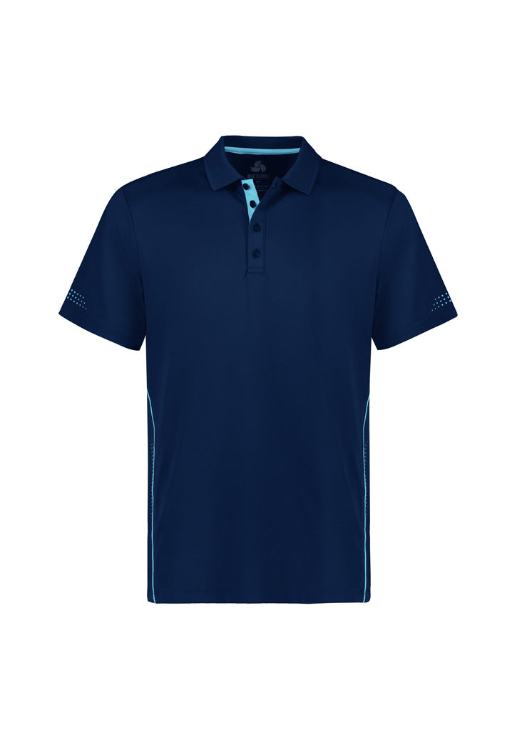 Balance Mens Short Sleeve Polo - Navy/Sky