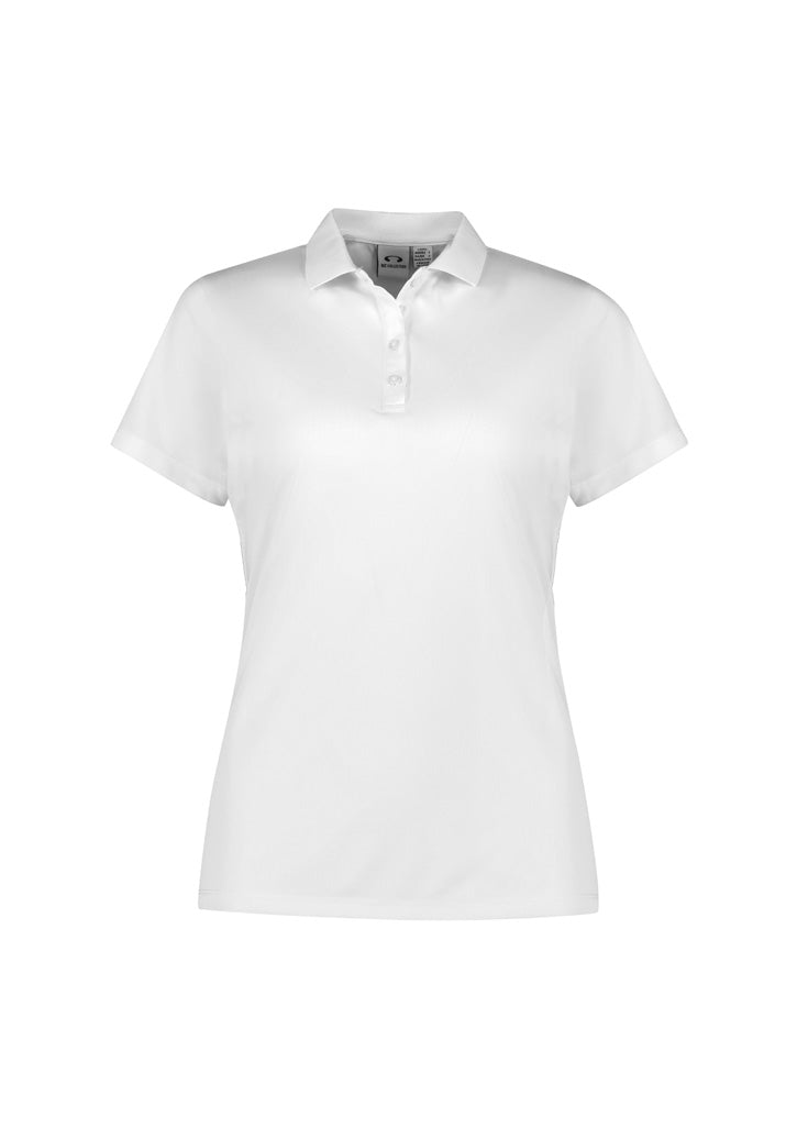 Action Womens Short Sleeve Polo - White