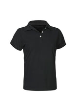 Neon Womens Short Sleeve Polo - Black