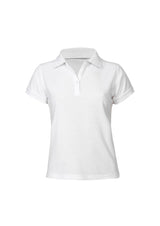Neon Womens Short Sleeve Polo - White