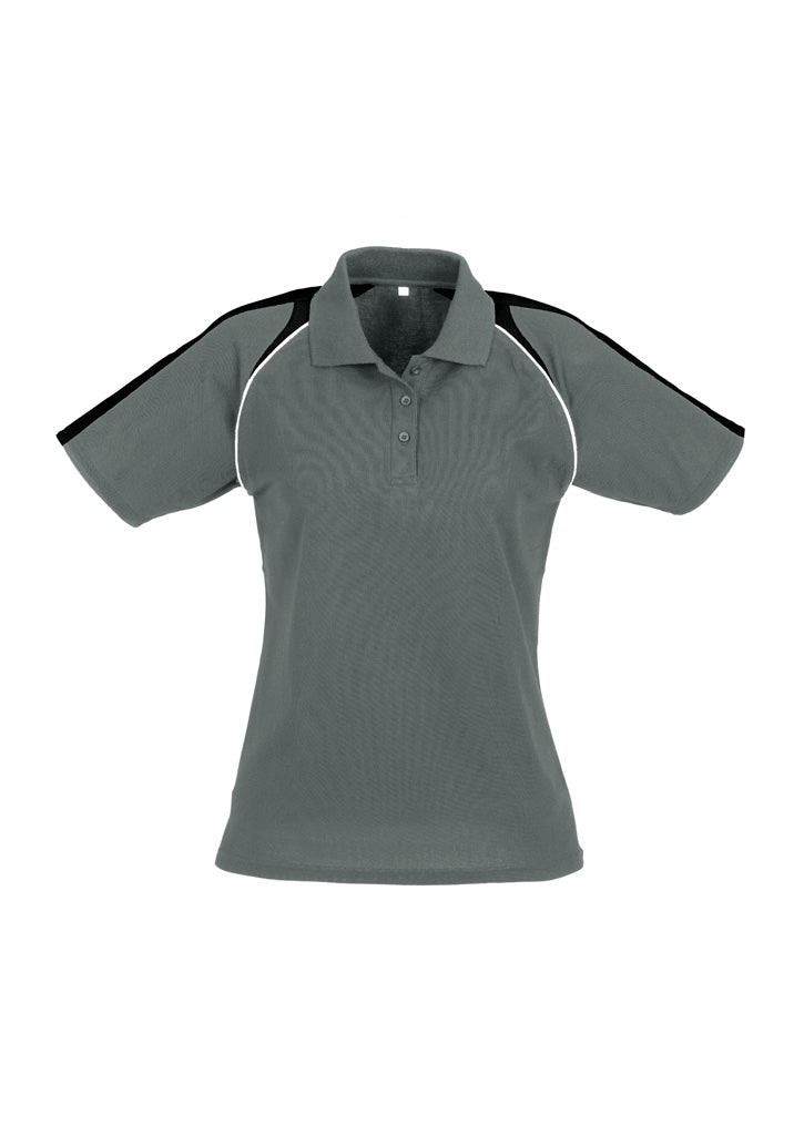 Triton Womens Short Sleeve Polo - Ash/Black/White