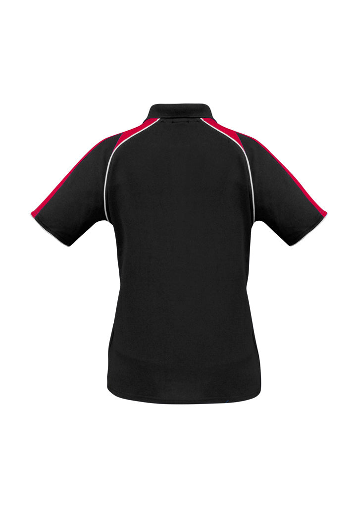 Triton Womens Short Sleeve Polo - Black/Red/White