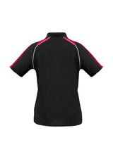 Triton Womens Short Sleeve Polo - Black/Red/White