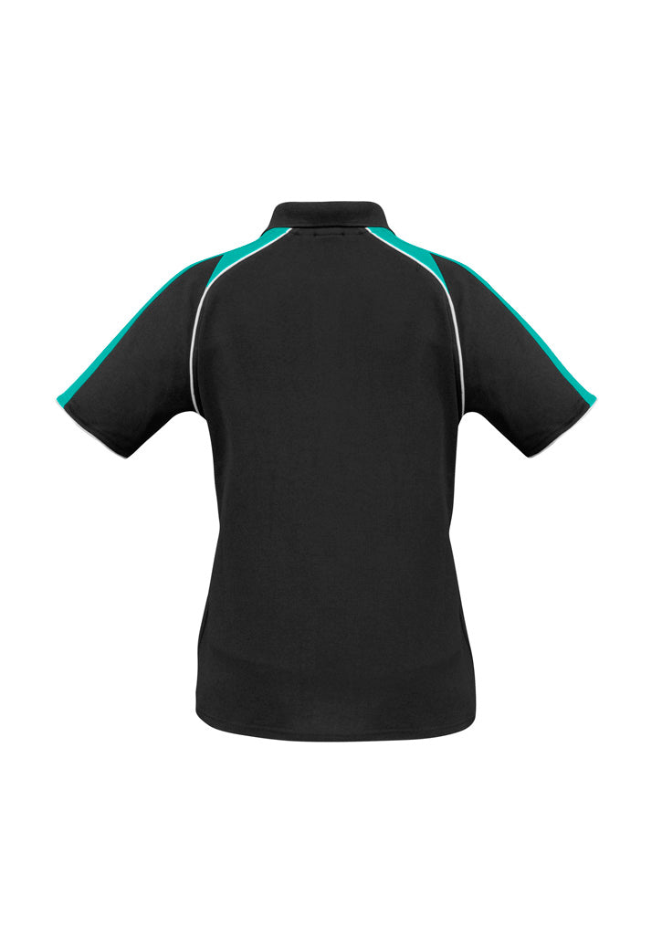 Triton Womens Short Sleeve Polo - Black/Teal/White