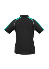 Triton Womens Short Sleeve Polo - Black/Teal/White