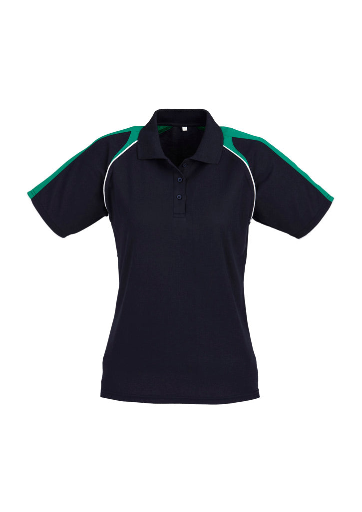 Triton Womens Short Sleeve Polo - Navy/Kelly Green/White