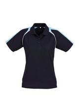 Triton Womens Short Sleeve Polo - Navy/Spring Blue/White