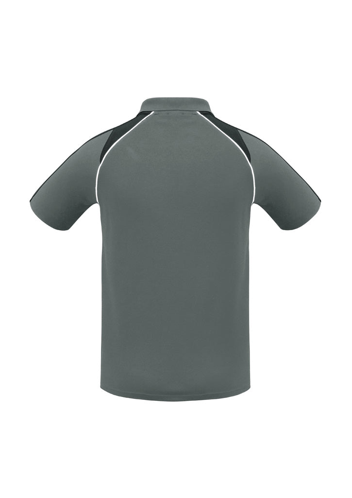 Triton Mens Short Sleeve Polo - Ash/Black/White
