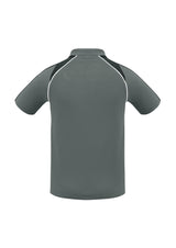 Triton Mens Short Sleeve Polo - Ash/Black/White