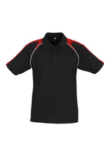 Triton Mens Short Sleeve Polo - Black/Red/White
