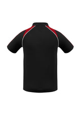 Triton Mens Short Sleeve Polo - Black/Red/White