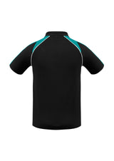 Triton Mens Short Sleeve Polo - Black/Teal/White