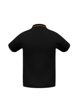 Jet Mens Short Sleeve Polo - Black/Orange
