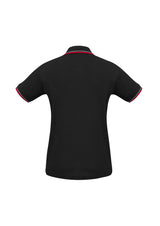 Cambridge Womens Short Sleeve Polo - Black/Red/White