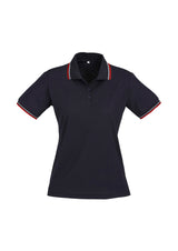 Cambridge Womens Short Sleeve Polo - Navy/Red/White