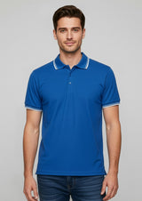 Cambridge Mens Short Sleeve Polo - Navy/Red/White