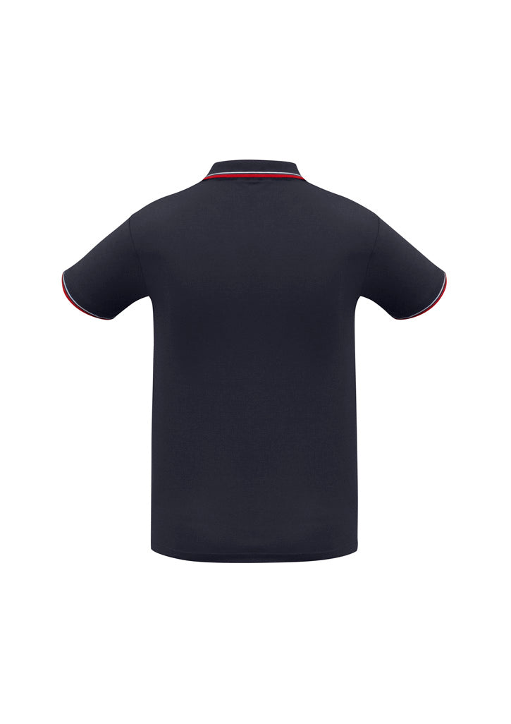 Cambridge Mens Short Sleeve Polo - Navy/Red/White