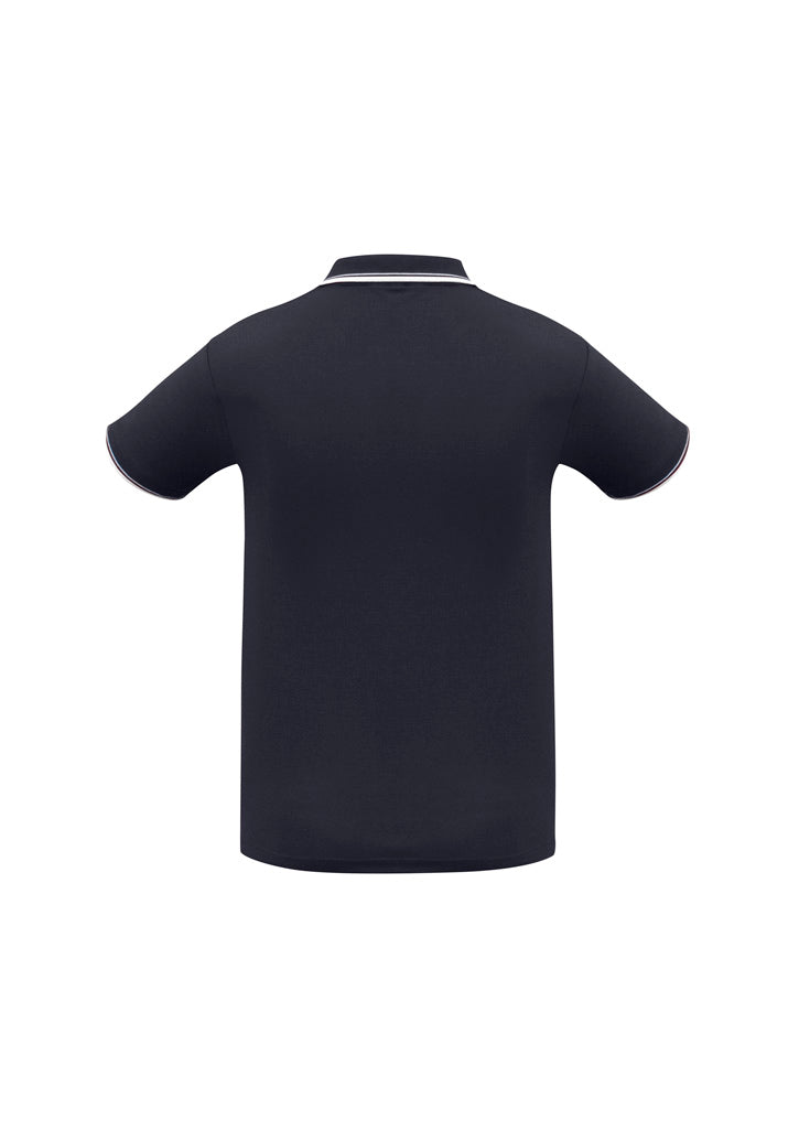 Cambridge Mens Short Sleeve Polo - Navy/White/White