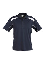 United Mens Short Sleeve Polo - Navy/White