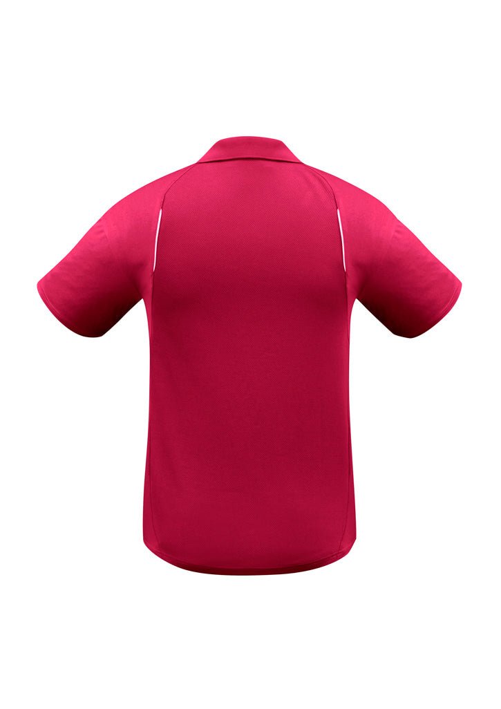 United Mens Short Sleeve Polo - Red/White
