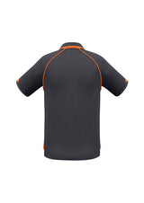 Fusion Mens Short Sleeve Polo - Grey/Fluoro Orange