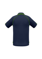 Fusion Mens Short Sleeve Polo - Navy/Fluoro Yellow/Lime