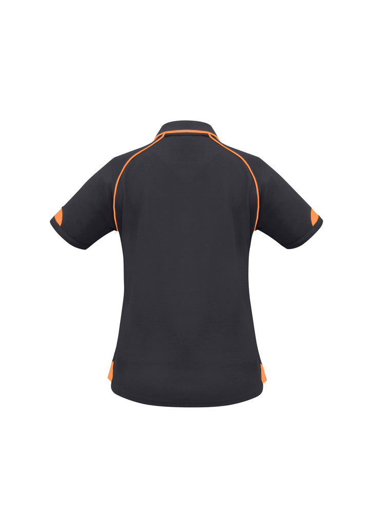 Fusion Womens Short Sleeve Polo - Grey/Fluoro Orange