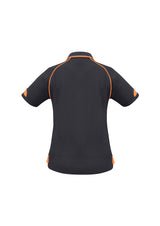 Fusion Womens Short Sleeve Polo - Grey/Fluoro Orange
