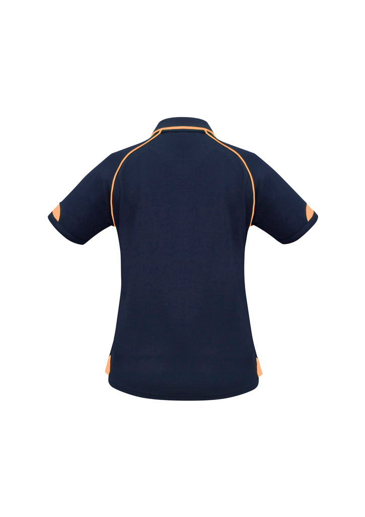Fusion Womens Short Sleeve Polo - Navy/Fluoro Orange