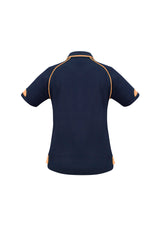 Fusion Womens Short Sleeve Polo - Navy/Fluoro Orange