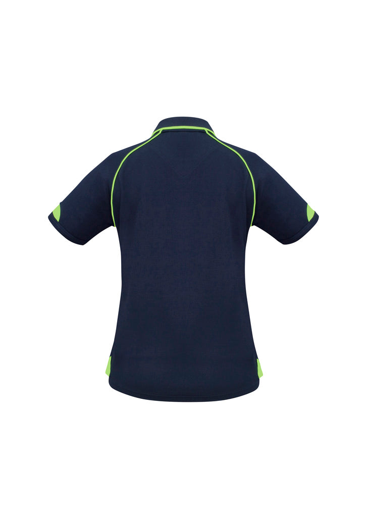 Fusion Womens Short Sleeve Polo - Navy/Fluoro Yellow/Lime