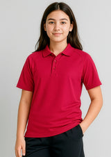Sprint Kids Short Sleeve Polo - White