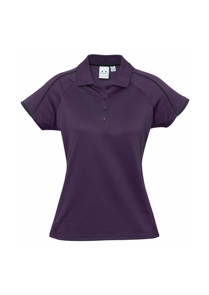 Blade Womens Short Sleeve Polo - Grape/Black