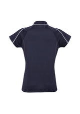 Blade Womens Short Sleeve Polo - Navy/White