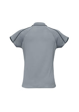 Blade Womens Short Sleeve Polo - Silver Grey/Black