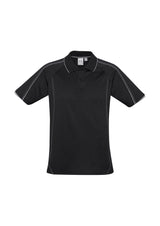 Blade Mens Short Sleeve Polo - Black/Silver Grey