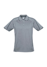 Blade Mens Short Sleeve Polo - Silver Grey/Black