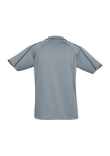 Blade Mens Short Sleeve Polo - Silver Grey/Black