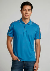 Blade Mens Short Sleeve Polo - Black/Silver Grey