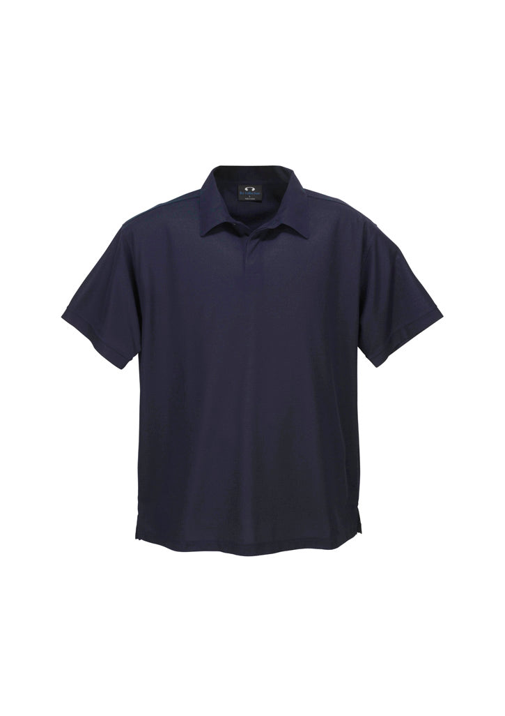 Micro Mens Waffle Short Sleeve Polo - Navy