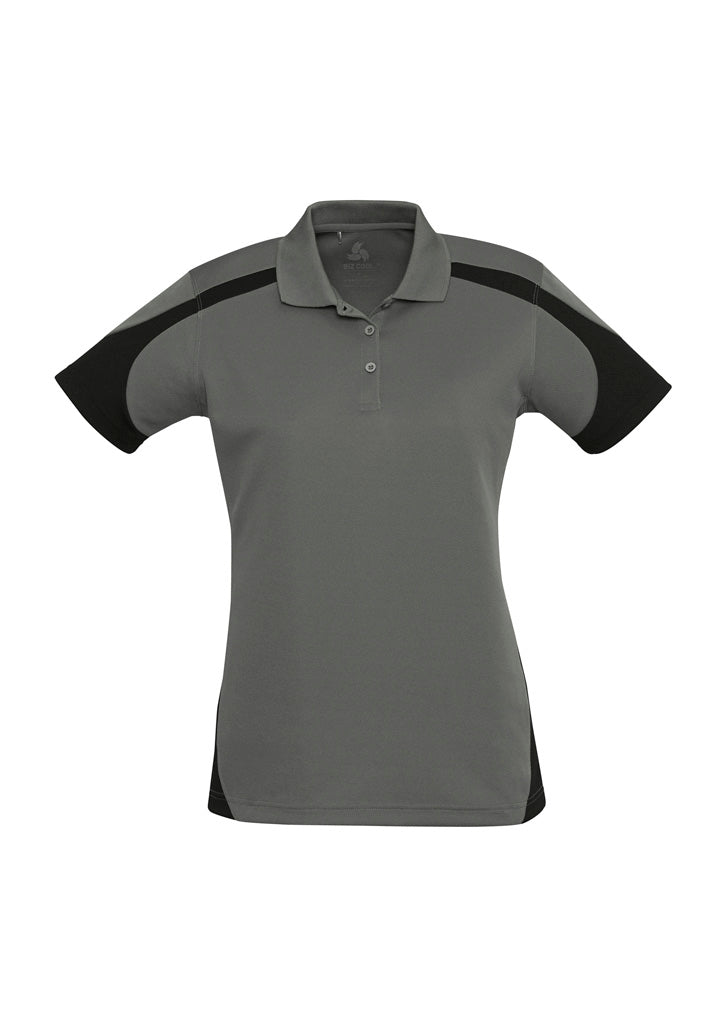 Talon Womens Short Sleeve Polo - Ash/Black