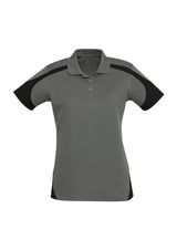 Talon Womens Short Sleeve Polo - Ash/Black