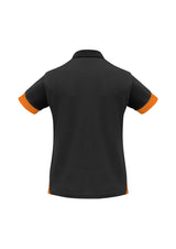 Talon Womens Short Sleeve Polo - Black/Orange