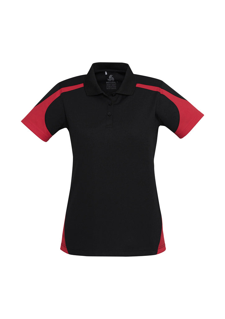 Talon Womens Short Sleeve Polo - Black/Red