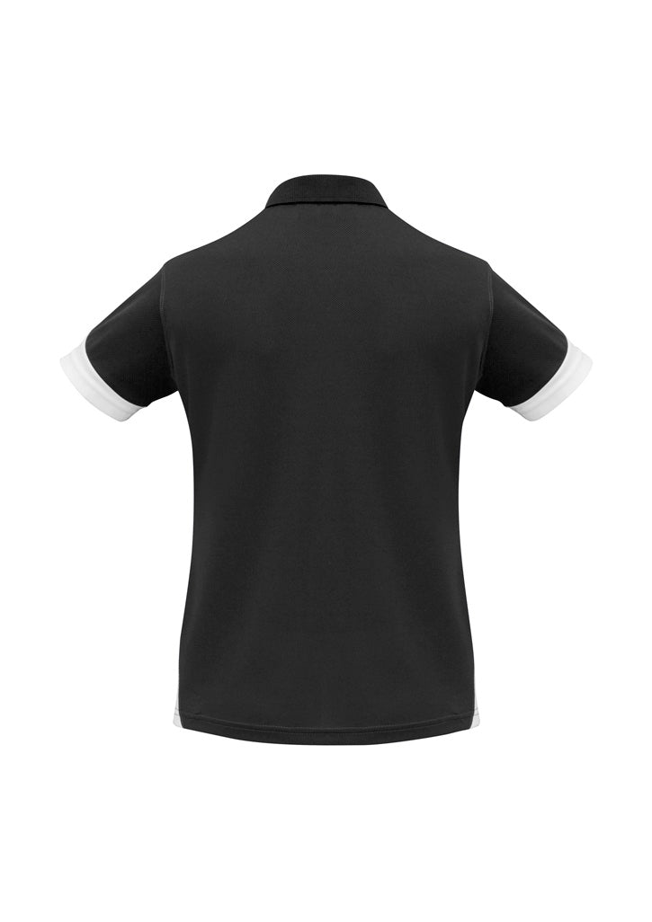 Talon Womens Short Sleeve Polo - Black/White