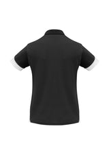 Talon Womens Short Sleeve Polo - Black/White