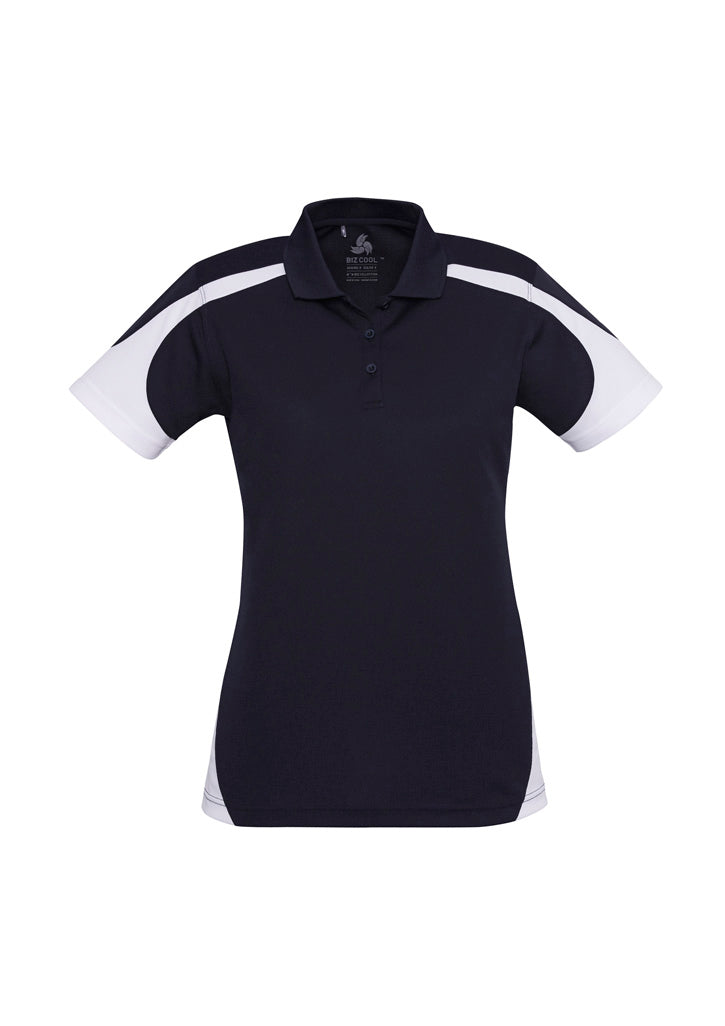 Talon Womens Short Sleeve Polo - Navy/White
