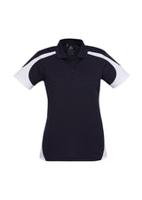 Talon Womens Short Sleeve Polo - Navy/White
