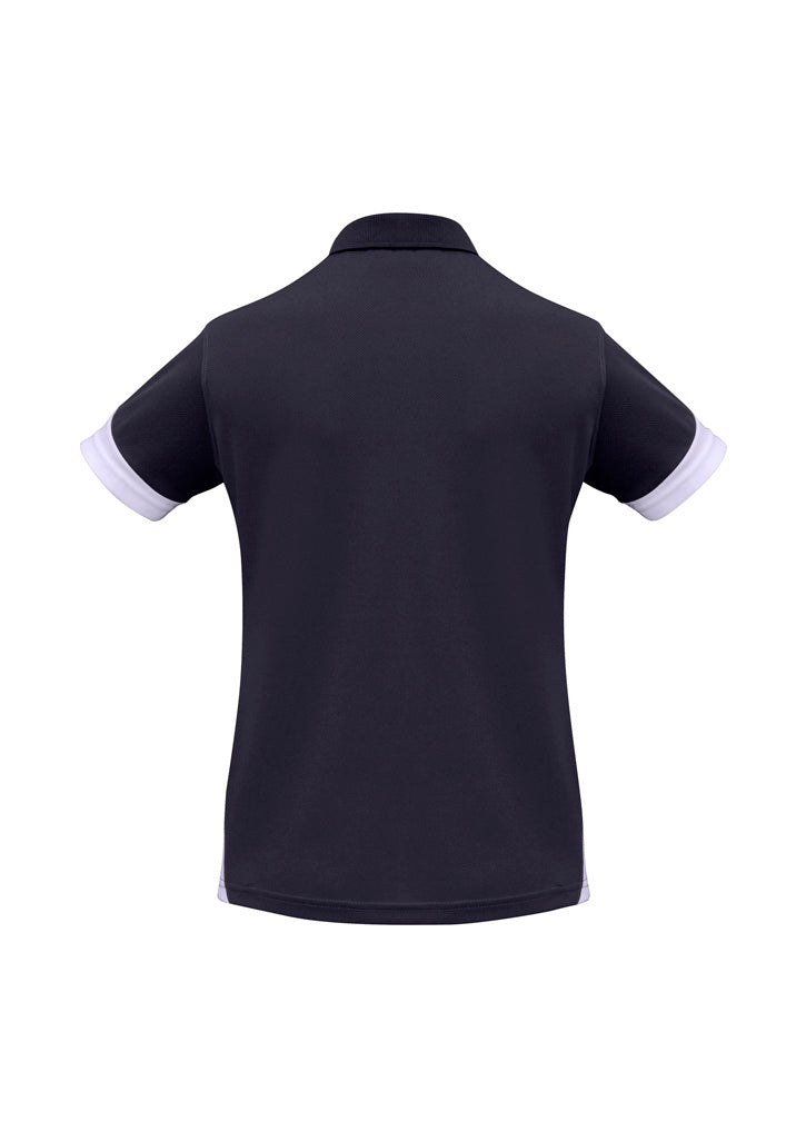 Talon Womens Short Sleeve Polo - Navy/White