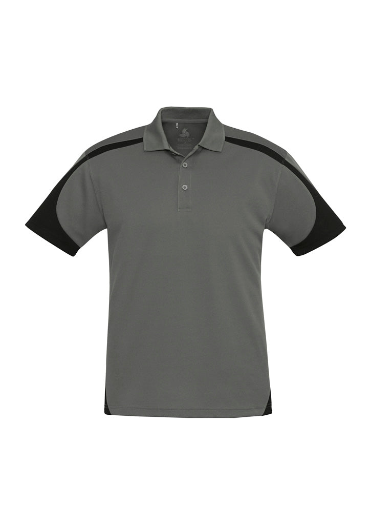 Talon Mens Short Sleeve Polo - Ash/Black